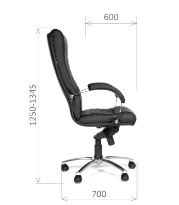 Офисное кресло CHAIRMAN 480 Экокожа премиум черная в Мурманске - изображение 2